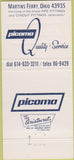 Matchbook Cover - Picoma Industries Martins Ferry OH 30 Strike