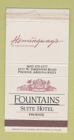 Matchbox - Fountains Suite Hotel Phoenix AZ Hemingway's