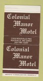 Matchbox - Colonial Manor Motel Rockville MD