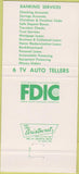 Matchbook Cover - First National Bank Rockford IL 30 Strike