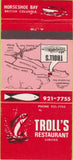 Matchbook Cover - Troll's Restaurant Horseshoe Bay BC 30 Strike