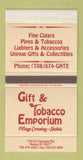 Matchbox - Gift and Tobacco Emporium Skokie IL Cigars