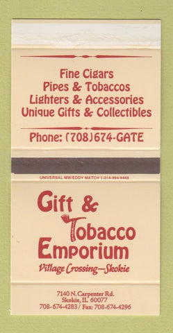 Matchbox - Gift and Tobacco Emporium Skokie IL Cigars