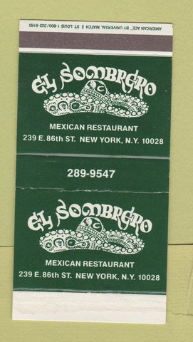 Matchbox - El Sombrero Mexican Restaurant New York City