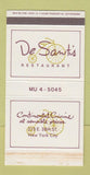 Matchbox - De Santi's Restaurant New York City