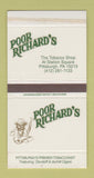 Matchbox - Poor Richard's Tobacco Shop Pittsburgh PA Davidoff Dunhill Cigars