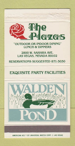 Matchbox - The Plazas Restaurant Las Vegas NV Walden Pond