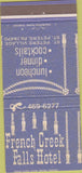 Matchbook Cover - French Creek Falls Hotel ST Peters PA 30 Strike