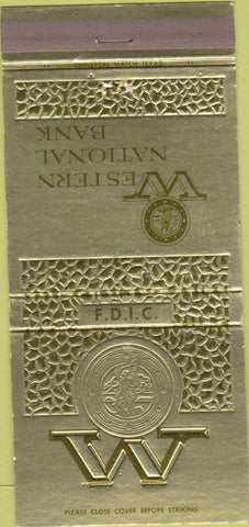 Matchbook Cover - Western National Bank 30 Strike