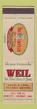 Matchbook Cover - Weil Trucking Moving Cincinnati OH North American Van Lines