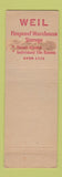 Matchbook Cover - Weil Trucking Moving Cincinnati OH North American Van Lines