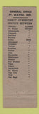 Matchbook Cover - Security Cartage Trucking Fort Wayne IN WEAR