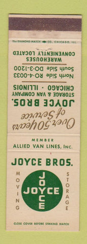 Matchbook Cover - Joyce Bros Moving Storage Trucking Chicago IL