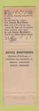 Matchbook Cover - Joyce Bros Moving Storage Trucking Chicago IL