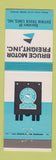 Matchbook Cover - Bruce Motor Freight Trucking Ziffrin Lines