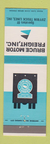 Matchbook Cover - Bruce Motor Freight Trucking Ziffrin Lines