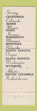 Matchbook Cover - United Buckingham Freight Lines Trucking