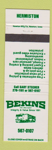 Matchbook Cover - Bekins Trucking Herminston OR