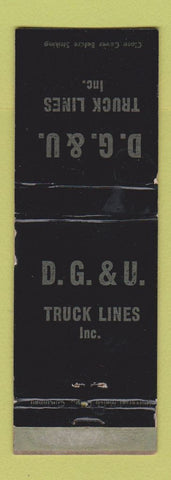 Matchbook Cover - DG&U Truck Lines WORN