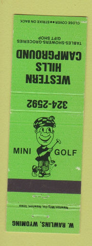 Matchbook Cover - Western Hills Camping Mini Golf West Rawlins WY