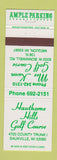 Matchbook Cover - Hawthorne Hills Golf Course Saukville WI