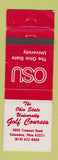Matchbook Cover - Ohio State University Golf Course Columbus OH WORN