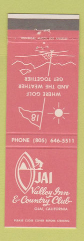 Matchbook Cover - Ojai Valley Inn Country Club CA