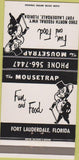 Matchbook Cover - The Moustrap Fort Lauderdale FL 30 Strike
