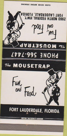 Matchbook Cover - The Moustrap Fort Lauderdale FL 30 Strike