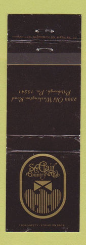 Matchbook Cover - St Clair Country Club Pittsburgh PA #2 WEAR