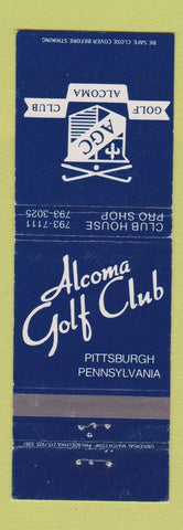 Matchbook Cover - Alcoma Golf Club Pittsburgh PA