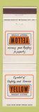 Matchbook Cover - Yellow Freight System Trucking WEAR