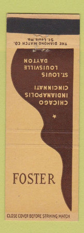 Matchbook Cover Foster Trucking Chicago Indianapolis Cincinnati St Louis Dayton