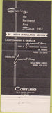Matchbook Cover - Lauterburg Oehler Funeral Home Arlington Heights IL 30 Strike