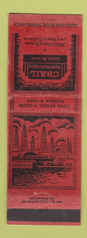Matchbook Cover - Crail Transportation Trucking Long Beach CA WEAR