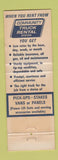 Matchbook Cover - Community Truck Rental System WEAR