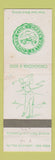 Matchbook Cover - Green Valley Country Club Lafayette Hill PA WEAR