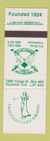 Matchbook Cover - Ladies Golf Club of Toronto ON