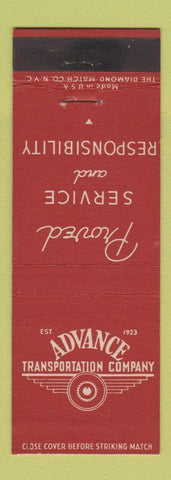 Matchbook Cover - Advance Transportation Trucking Chicago Milwaukee