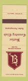 Matchbook Cover - Butler Contry Club PA