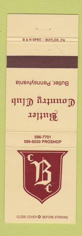 Matchbook Cover - Butler Contry Club PA