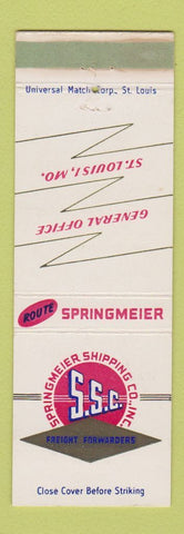 Matchbook Cover - Springmeier Trucking Freight St Louis MO WEAR