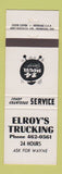 Matchbook Cover - Elroy's Trucking Canada