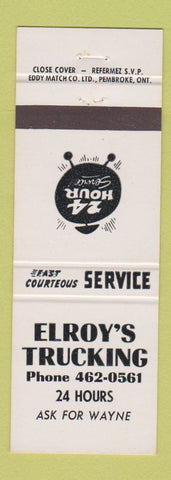 Matchbook Cover - Elroy's Trucking Canada