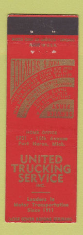 Matchbook Cover - United Trucking Service Port Huron MI