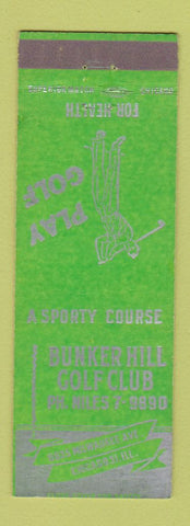 Matchbook Cover - Bunker Hill Golf Club Chicago IL GREEN