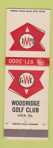 Matchbook Cover - Woodridge Golf Club Lisle IL
