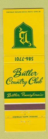 Matchbook Cover - Butler Country Club PA