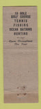 Matchbook Cover - Ocean Forest Inn Golf Club Myrtle Beach SC WEAR