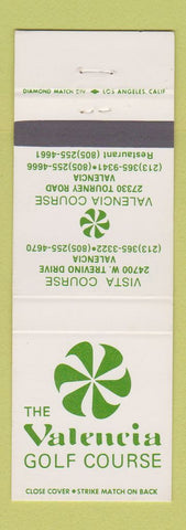 Matchbook Cover - Valencia Golf Course CA